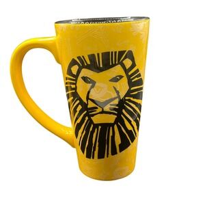 Disney The Lion King Broadway Musical Yellow Ceramic Latte Mug 7 Inch Tall